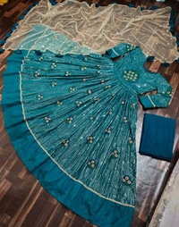 Sequence Embroidery Work Gown