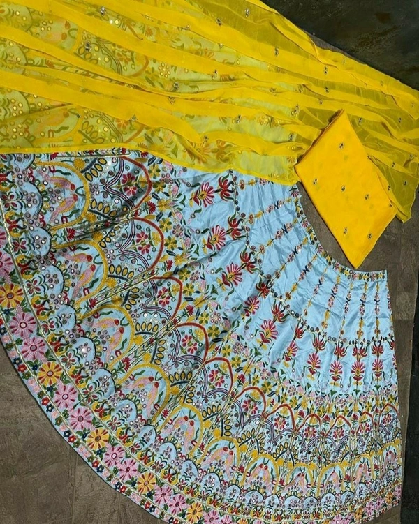 Taffeta Silk Lehenga Choli