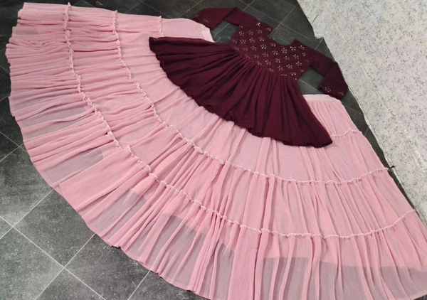 Georgette Lehenga With Top