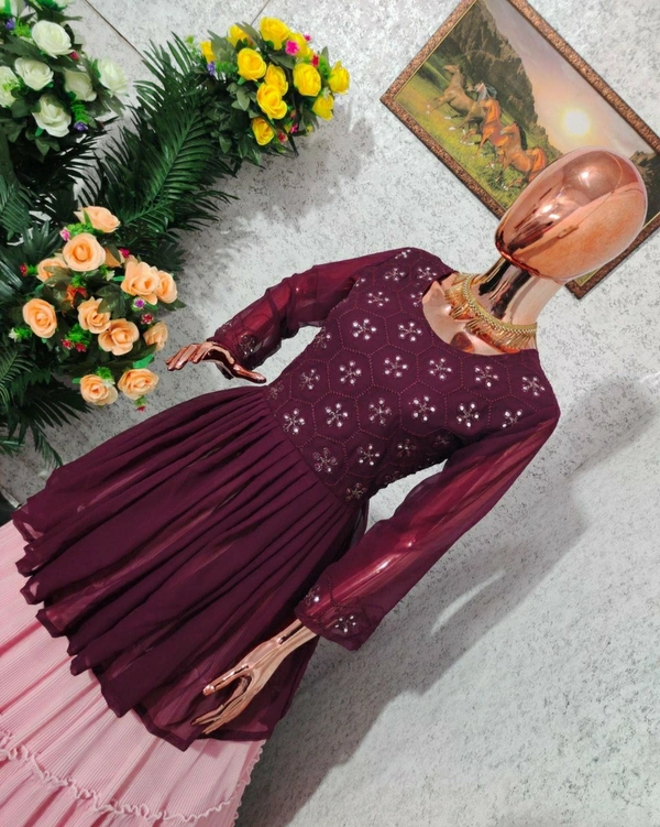 Georgette Lehenga With Top
