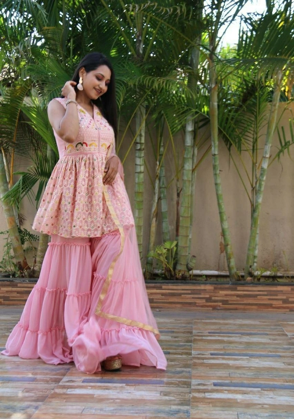 Top- Plazzo With Dupatta - L