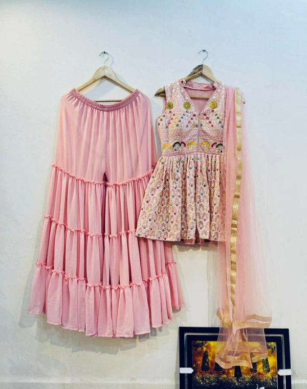 Top- Plazzo With Dupatta - L