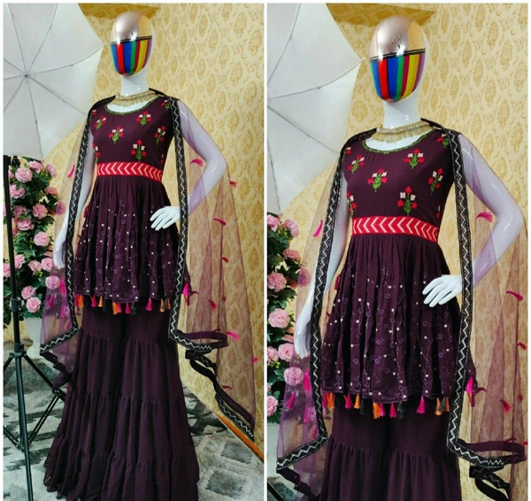 Top With Plazzo & Dupatta