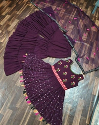 Top With Plazzo & Dupatta