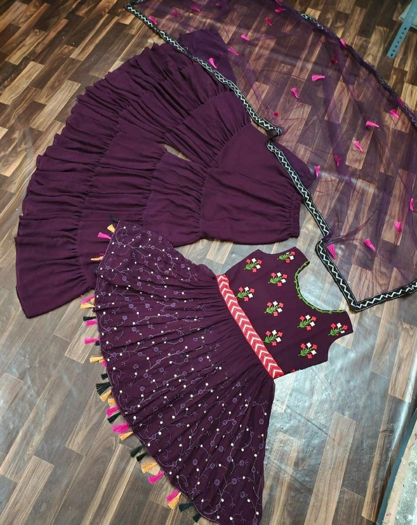 Top With Plazzo & Dupatta
