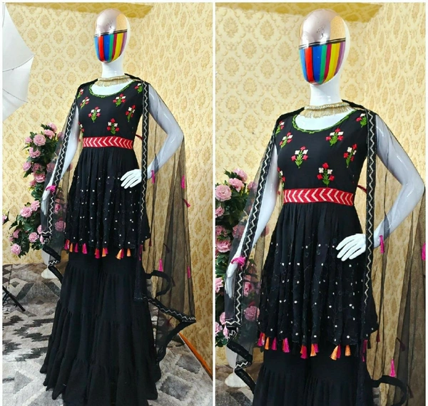 Top With Plazzo & Dupatta