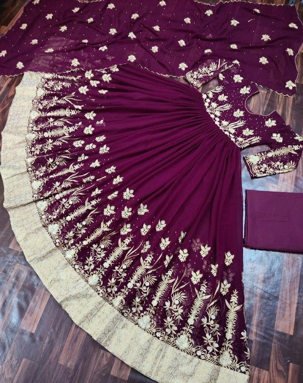 Faux Georgette Anarkali Gown