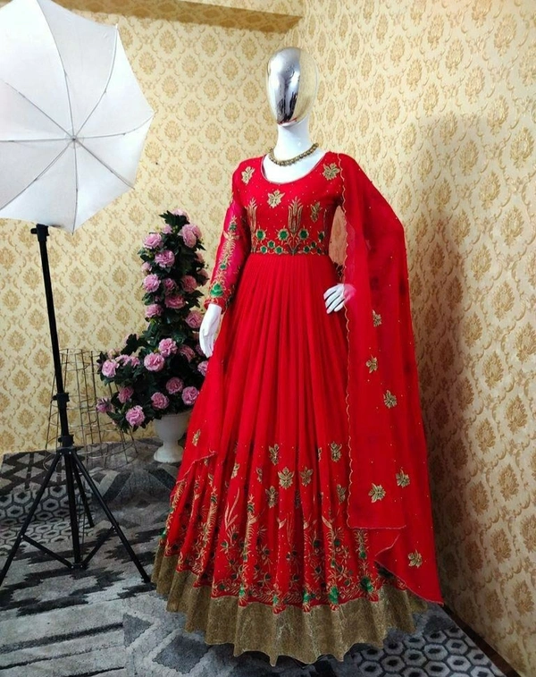 Faux Georgette Anarkali Gown