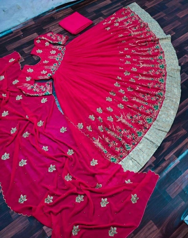 Faux Georgette Anarkali Gown