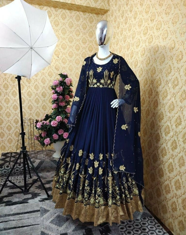 Faux Georgette Anarkali Gown