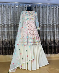Blooming Silk Top Plazzo