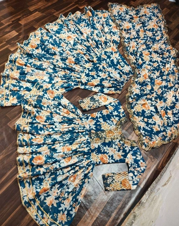 Georgette Top Plazzo Set