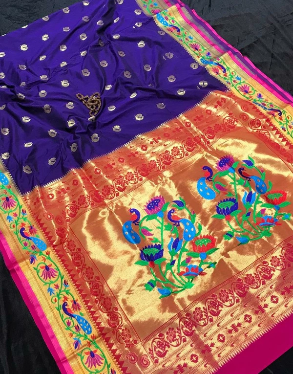 Peacock Border Paithani