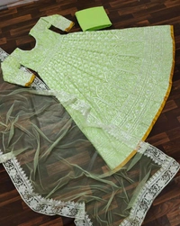 Faux Georgette Embroidery Work Gown