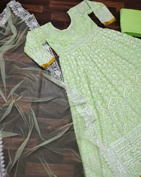 Faux Georgette Embroidery Work Gown