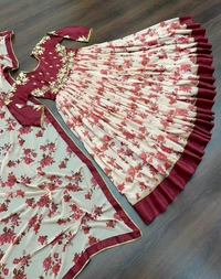 Georgette Full Stitched Gown