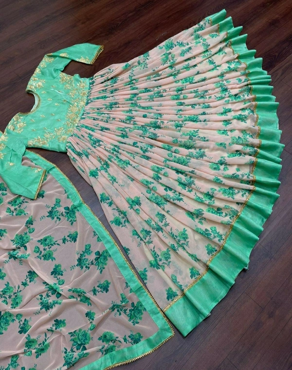 Georgette Full Stitched Gown