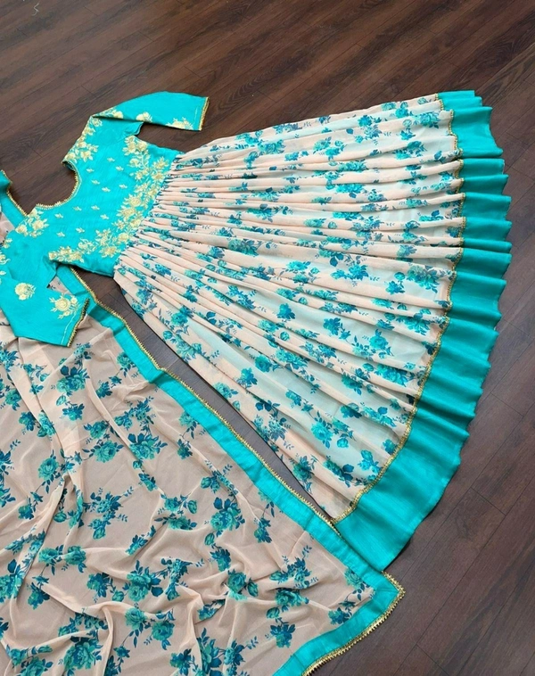 Georgette Full Stitched Gown