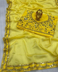 Soft Moss Chiffon Saree