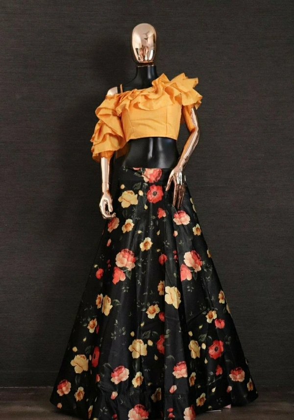Zari Satin Silk Lehenga Choli