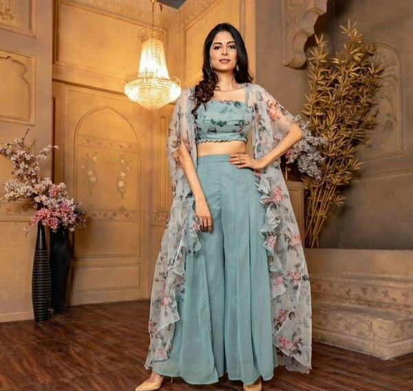 Blouse Plazzo With Koti
