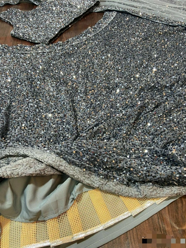 Velvet Sequence Work Lehenga Choli