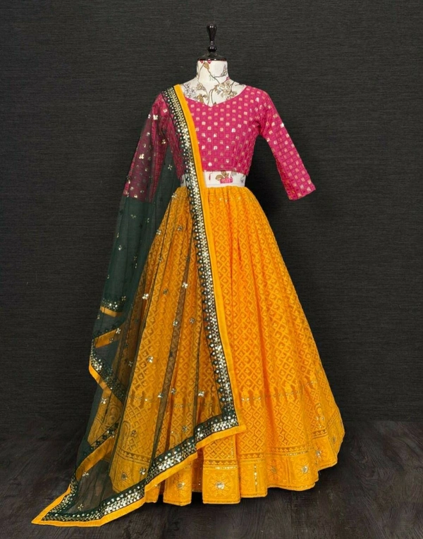 Net Lehenga