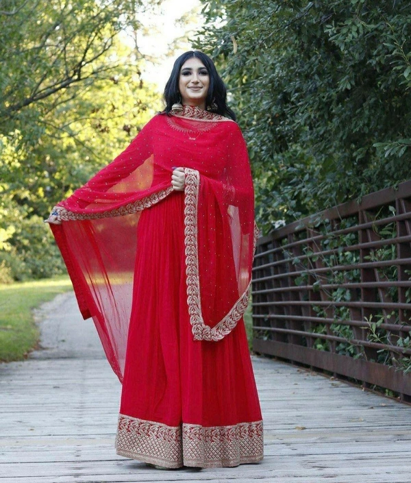 Faux Georgette Gown