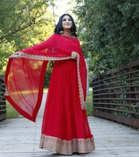 Faux Georgette Gown