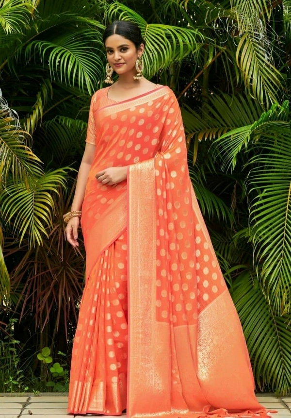 Jari Weaving Chiffon Saree