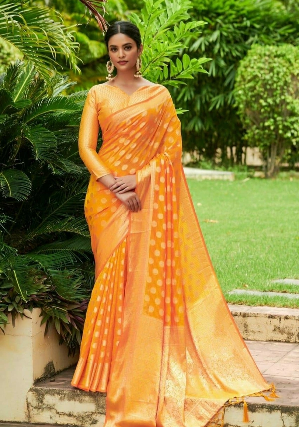 Jari Weaving Chiffon Saree