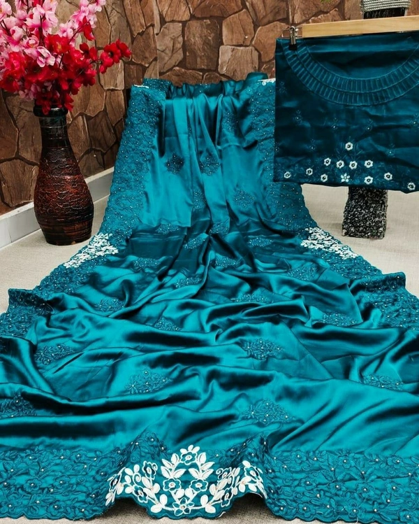Heavy Satin Silk Saree