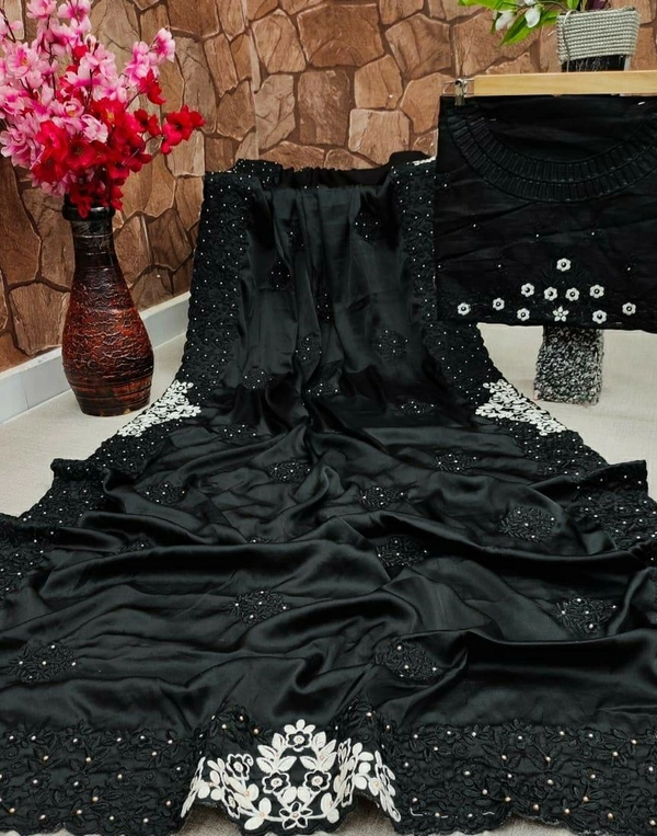Heavy Satin Silk Saree