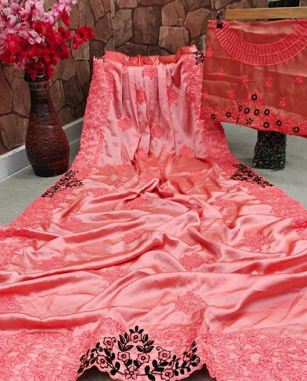 Heavy Satin Silk Saree