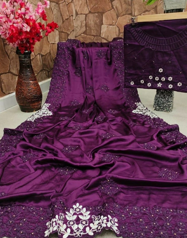 Heavy Satin Silk Saree