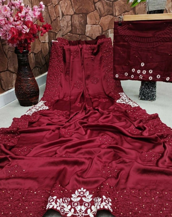Heavy Satin Silk Saree
