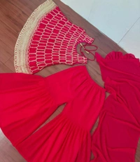 Georgette Top Plazzo Set