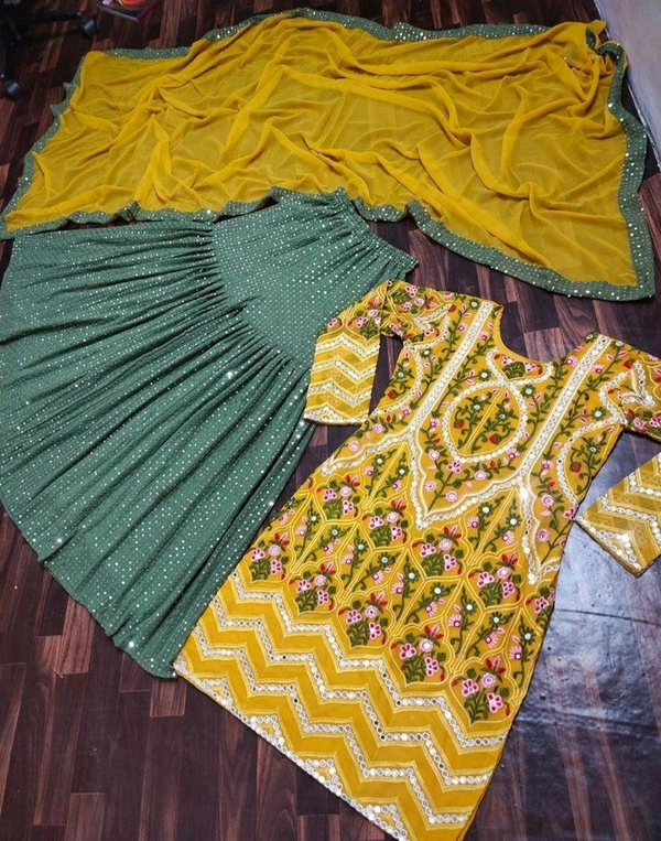 Embroidery Work Plazzo Set 