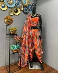 Blouse With Dhoti And Dupatta