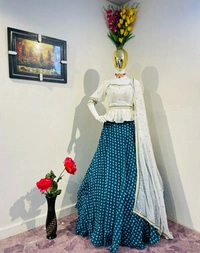 Georgette Top With Lehenga