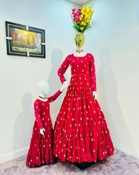 Mother-Daughter Combo (Read Description For Size Details) - Mother- XXL , Kids- 32