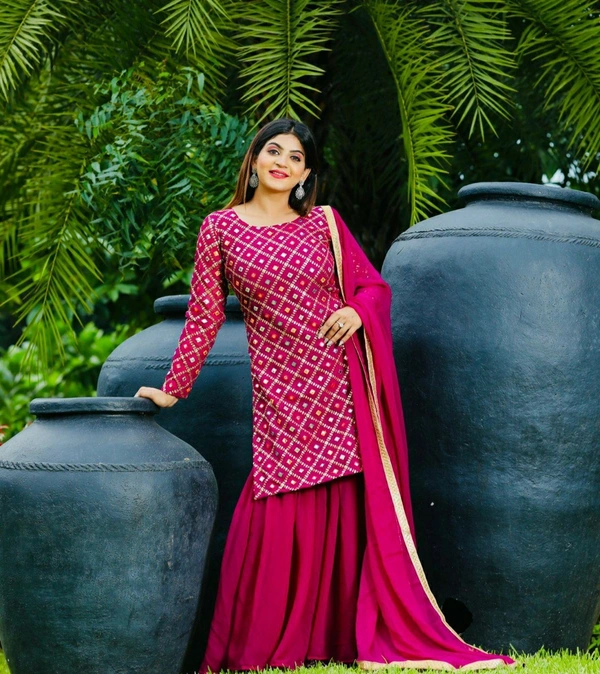 Georgette Plazzo Set - XL
