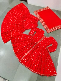 Georgette Top Plazzo Set