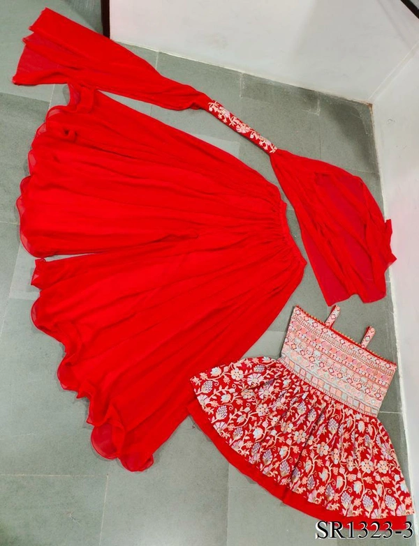 Georgette Top Plazzo Set