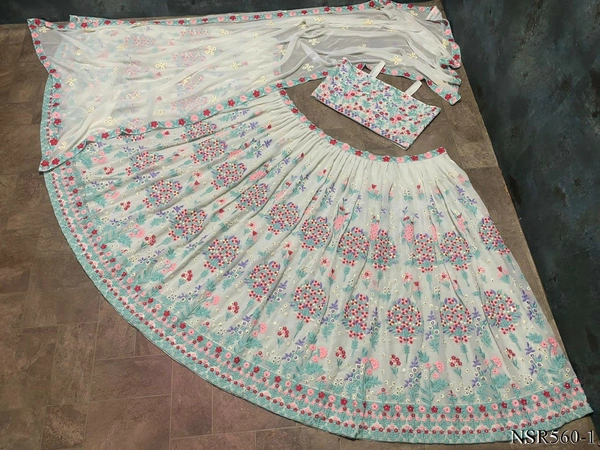 Georgette Lehenga