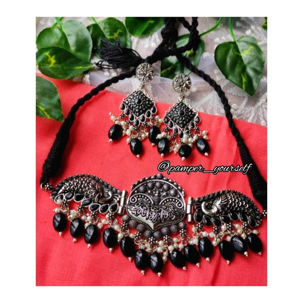 Pamper Yourself  Oxidize Choker (Black) 