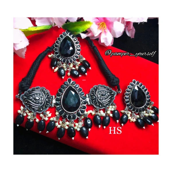 Pamper Yourself  Oxidize Choker (Black) 