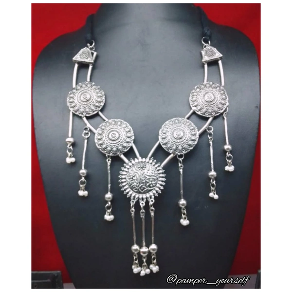 Pamper Yourself  Premium Quality Silver Replica Long Necklace