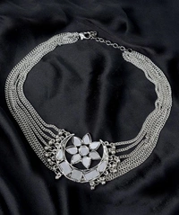 Pamper Yourself  Premium Quality Oxidize Chandbali Jewellery Set 