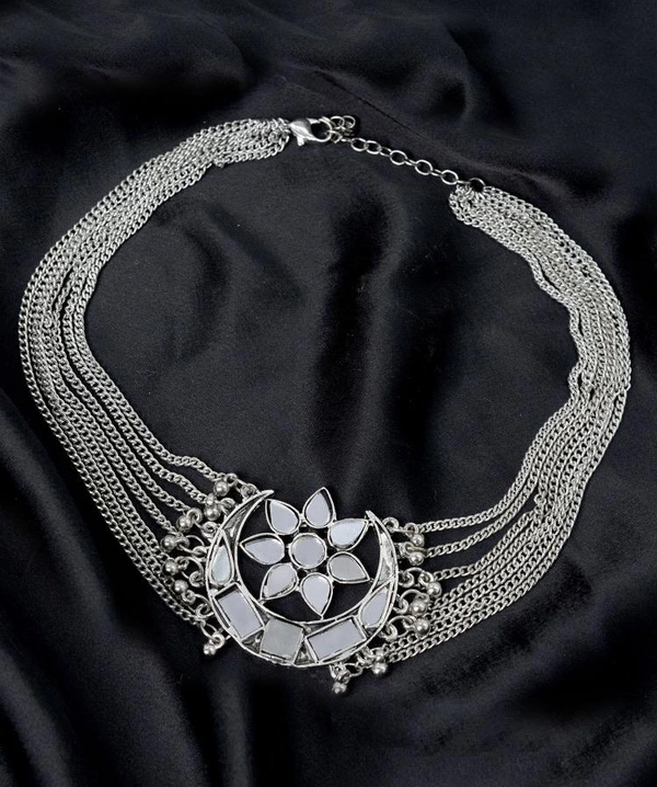 Pamper Yourself  Premium Quality Oxidize Chandbali Jewellery Set 